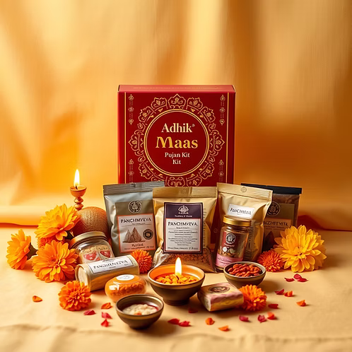 Shokesh Adhik Maas Pujan Kit Complete Spiritual Worship Collection for Adhik Maa