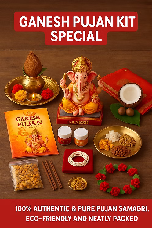 Ganesh Pujan Kit Special – Complete Devotional Set for Auspicious Beginnings